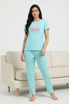 Zivame Farm Lore Knit Cotton Pyjama Set - Island Paradise — thumbnail 2